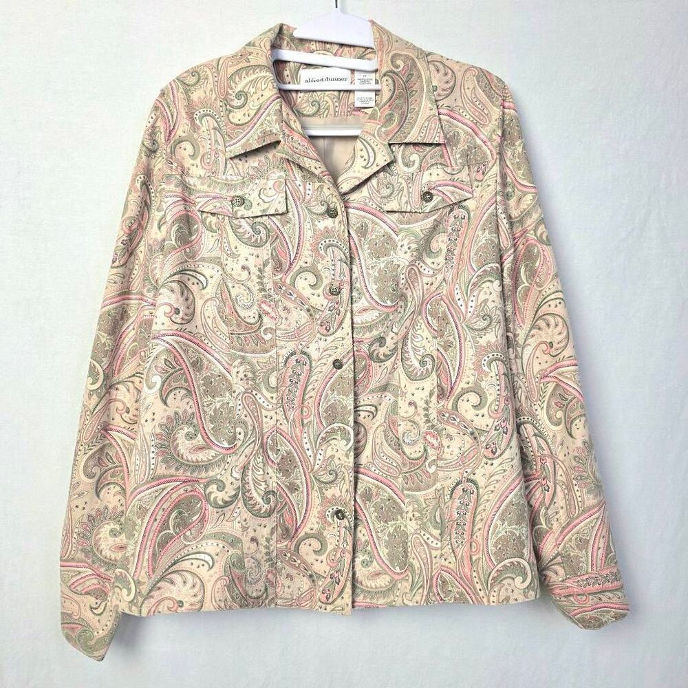 Alfred Dunner Paisley Blazer Jacket Size 10